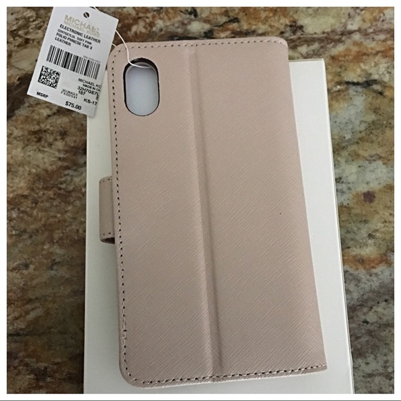 MICHAEL KORS IPHONE X WALLET CASE BLUSH PINK - Picture 6 of 6